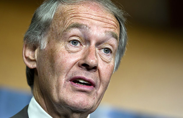 Rep. Ed Markey (D-MA), the ranking member of the House Natural Resources Committee, speaks during a news conference on Capitol Hill in Washington, Monday, June 18, 2012. Rep. Markey recently spoke on the importance of adequate science funding. (AP/J. Scott Applewhite)