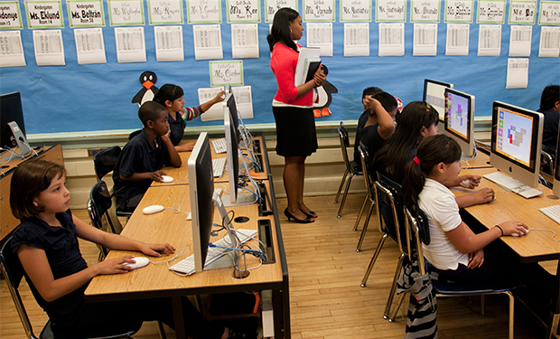 While school board members are elected by fewer than 10 percent of the eligible voters, mayoral races are often decided by more than half of the electorate. Under mayoral control, public education gets on the citywide agenda. (AP/Damian Dovarganes)