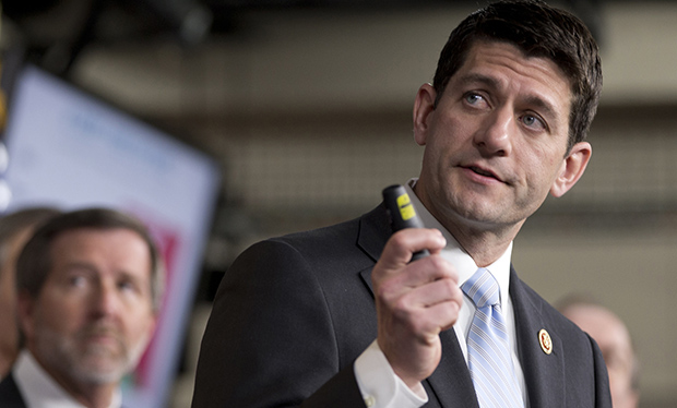 House Budget Committee Chairman Paul Ryan (R-WI) speaks about the FY 2014 budget resolution during a news conference on Capitol Hill in Washington, Tuesday, March 12, 2013. (AP/Carolyn Kaster)