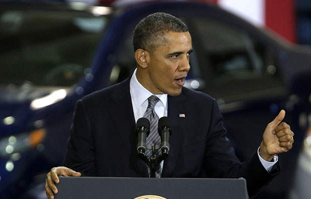 President Barack Obama gestures as he speaks at Argonne National Laboratory in Argonne, Illinois, Friday, March 15, 2013. Policymakers can take steps to strengthen the middle class that won't cost taxpayers any money. (AP/M. Spencer Green)