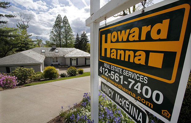A home is for sale in Mt. Lebanon, Pennsylvania, May 6, 2013. The housing market continues to recover from historic lows as unemployment and economic suffering remain too high. (AP/Gene J. Puskar)