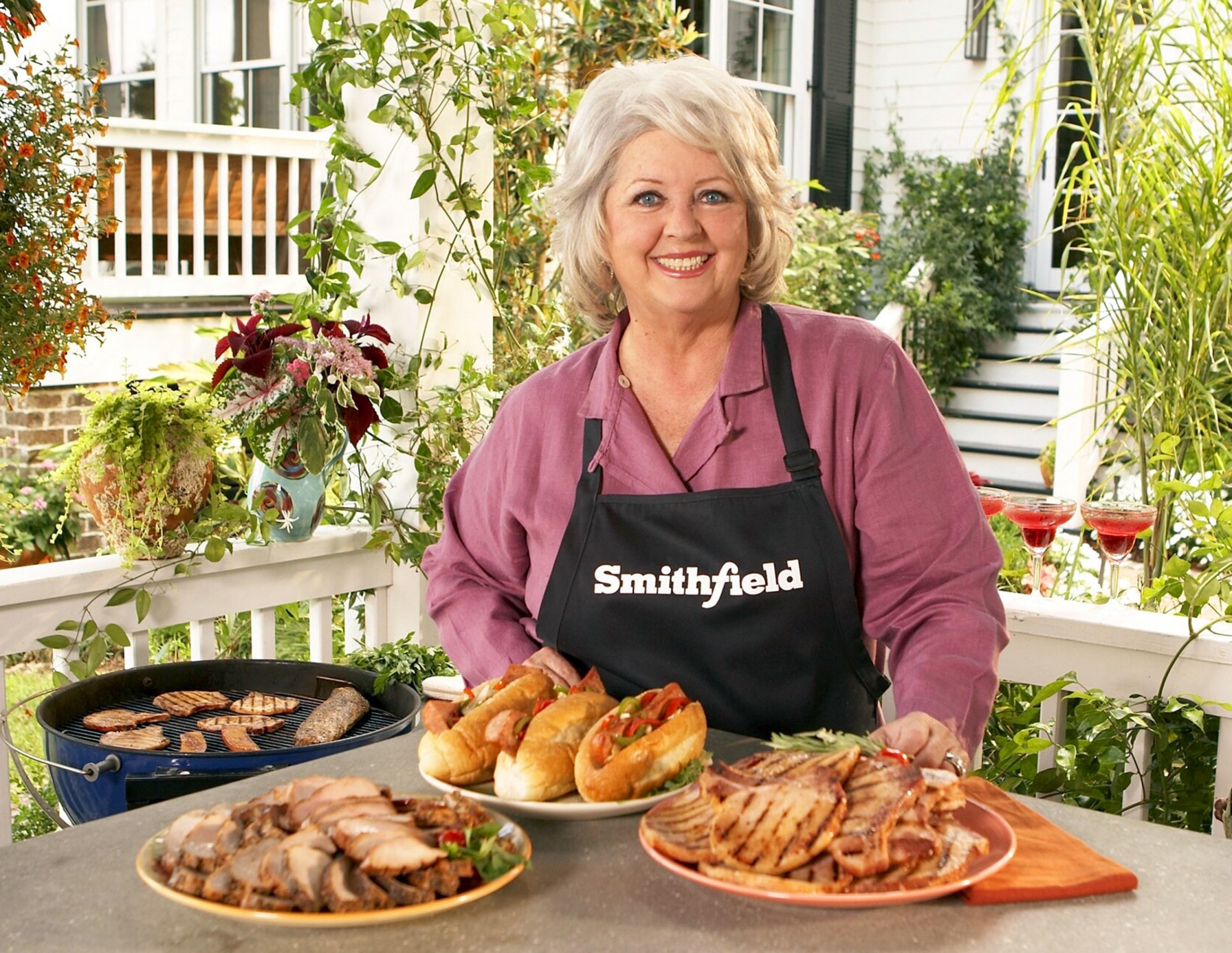 Celebrity chef Paula Deen is seen wearing an apron from Smithfield Foods. The company announced this week that they are dropping her as a spokeswoman in the wake of revelations that she used racial slurs in the past. (AP/Smithfield Foods)