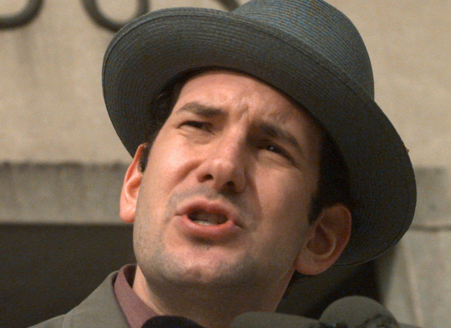 Internet writer Matt Drudge meets reporters outside federal court in Washington on March 11, 1998, after a preliminary hearing on a $30 million defamation suit filed against him by former White House aide Sidney Blumenthal. (AP/Brian K. Diggs)