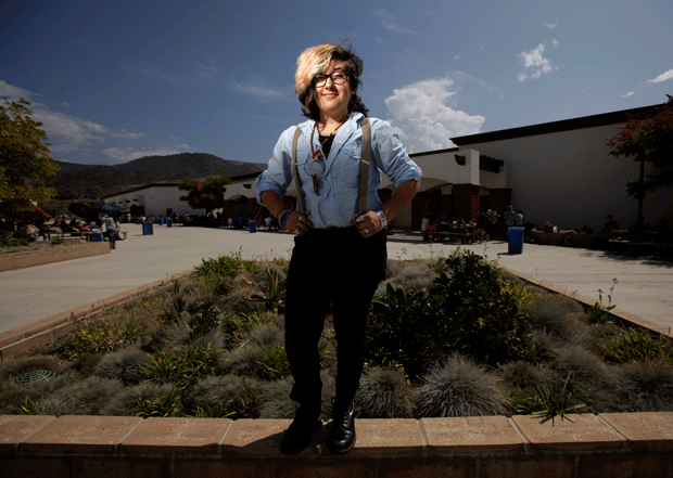 Transgender student Benji Delgadillo poses for a photo at San Juan Hills High School in California. After an increase in teen suicides spurred by antigay bullying, California school districts are stepping up to prevent such incidents from occurring. (AP/Jae C. Hong)