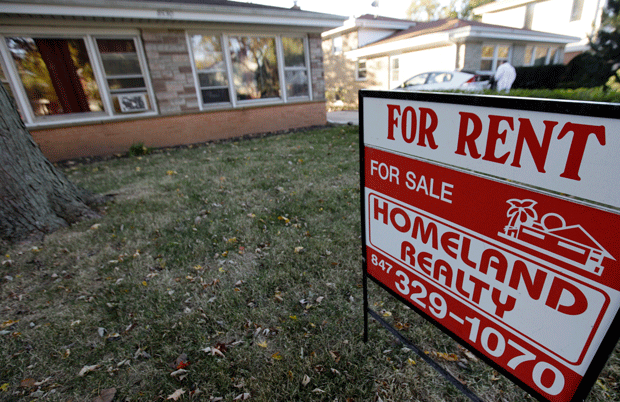 This October 10, 2012, photo shows a home for rent in Skokie, Illinois. (AP/Nam Y. Huh)