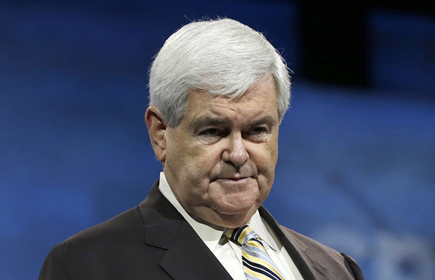Former House Speaker Newt Gingrich (R-GA) appears during the 40th annual Conservative Political Action Conference in National Harbor, Maryland, March 16, 2013. (AP/Carolyn Kaster)
