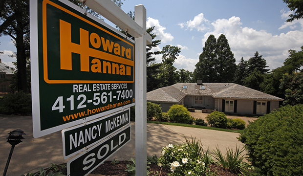 A home is sold in Mt. Lebanon, Pennsylvania, Tuesday, July 23, 2013. (AP/Gene J. Puskar)