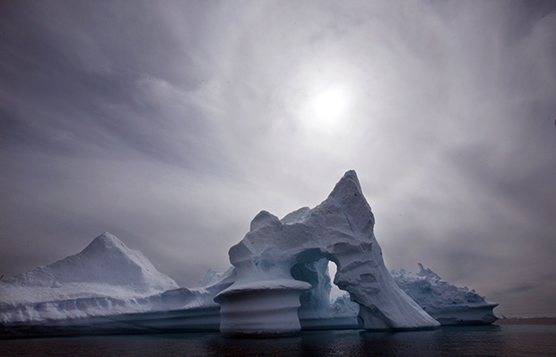 An iceberg is seen off Ammassalik Island in Eastern Greenland, July 2007. (AP/John McConnico)