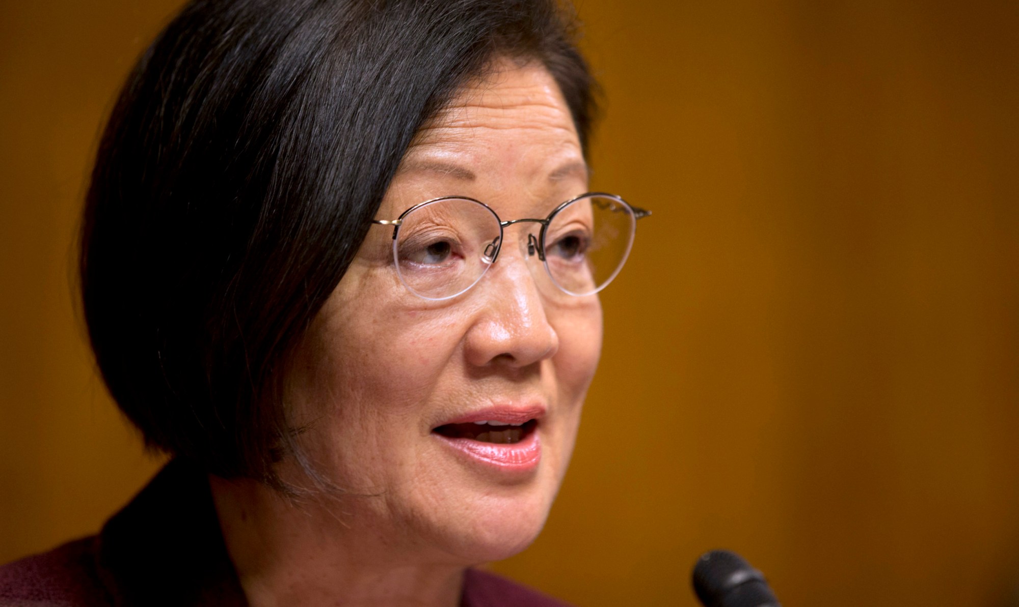 Sen. Mazie Hirono (D-HI) holds a hearing in the Senate Judiciary Committee about immigrant women and immigration reform. (AP/Jacquelyn Martin)