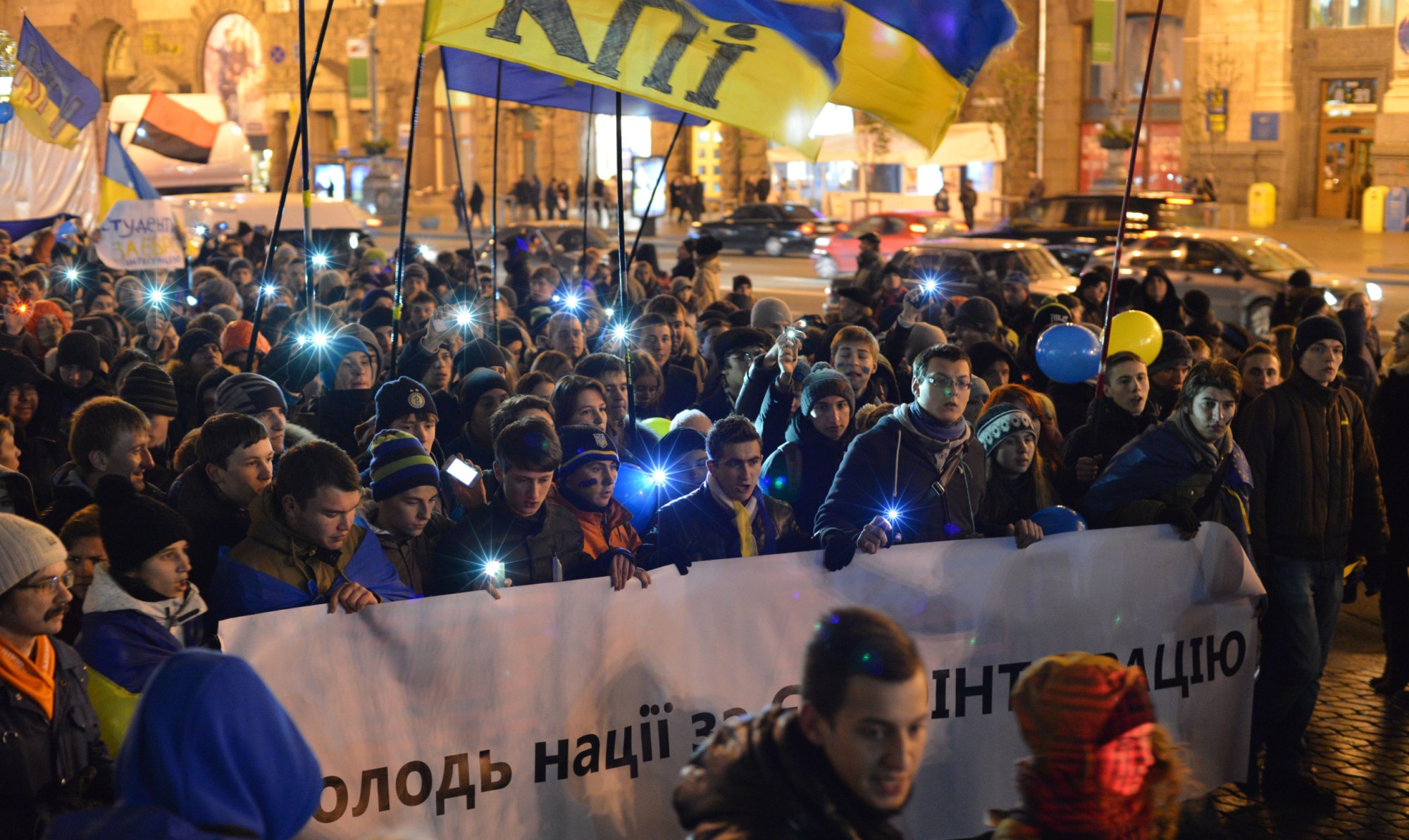 Activists gather in Kiev, Ukraine, on November 28 to protest the government of President Viktor Yanukovych. (Flickr/mac_ivan)