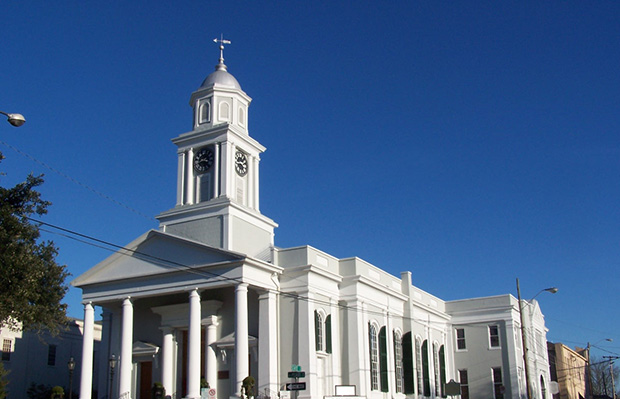 Shown is the First Presbyterian Church in Natchez, Mississippi. (Flickr/J. Stephen Conn)