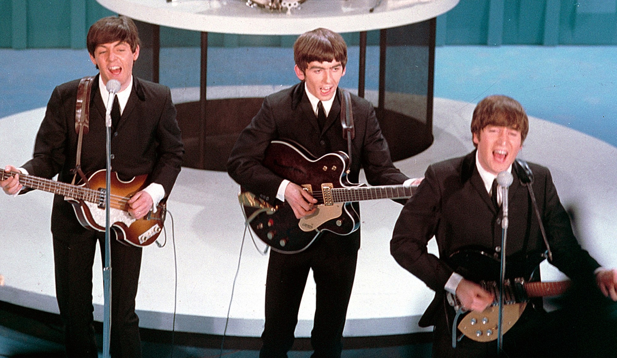 The Beatles perform on 