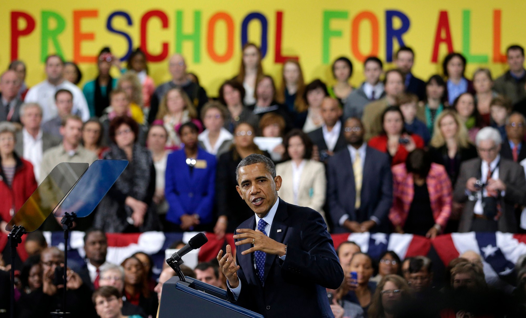 President Barack Obama speaks about early childhood education in Decatur, Georgia. (AP/ John Bazemore)