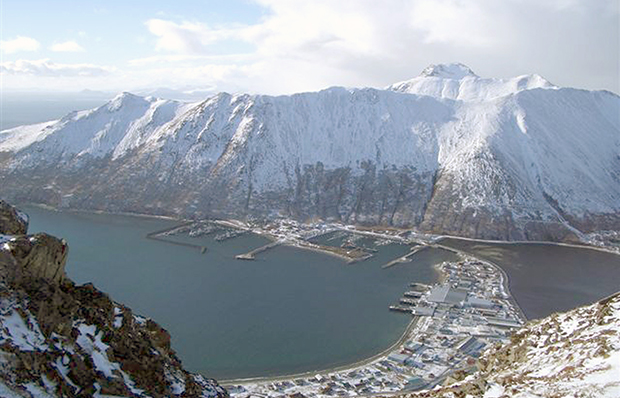 A photo released by the Aleutians East Borough shows the village of King Cove, Alaska. (AP/Aleutians East Borough)