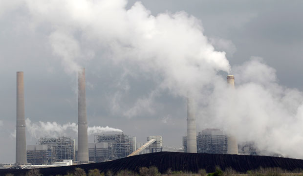 Piles of coal are shown at NRG Energy's W.A. Parish Electric Generating Station in Thompsons, Texas. (AP/Anonymous)