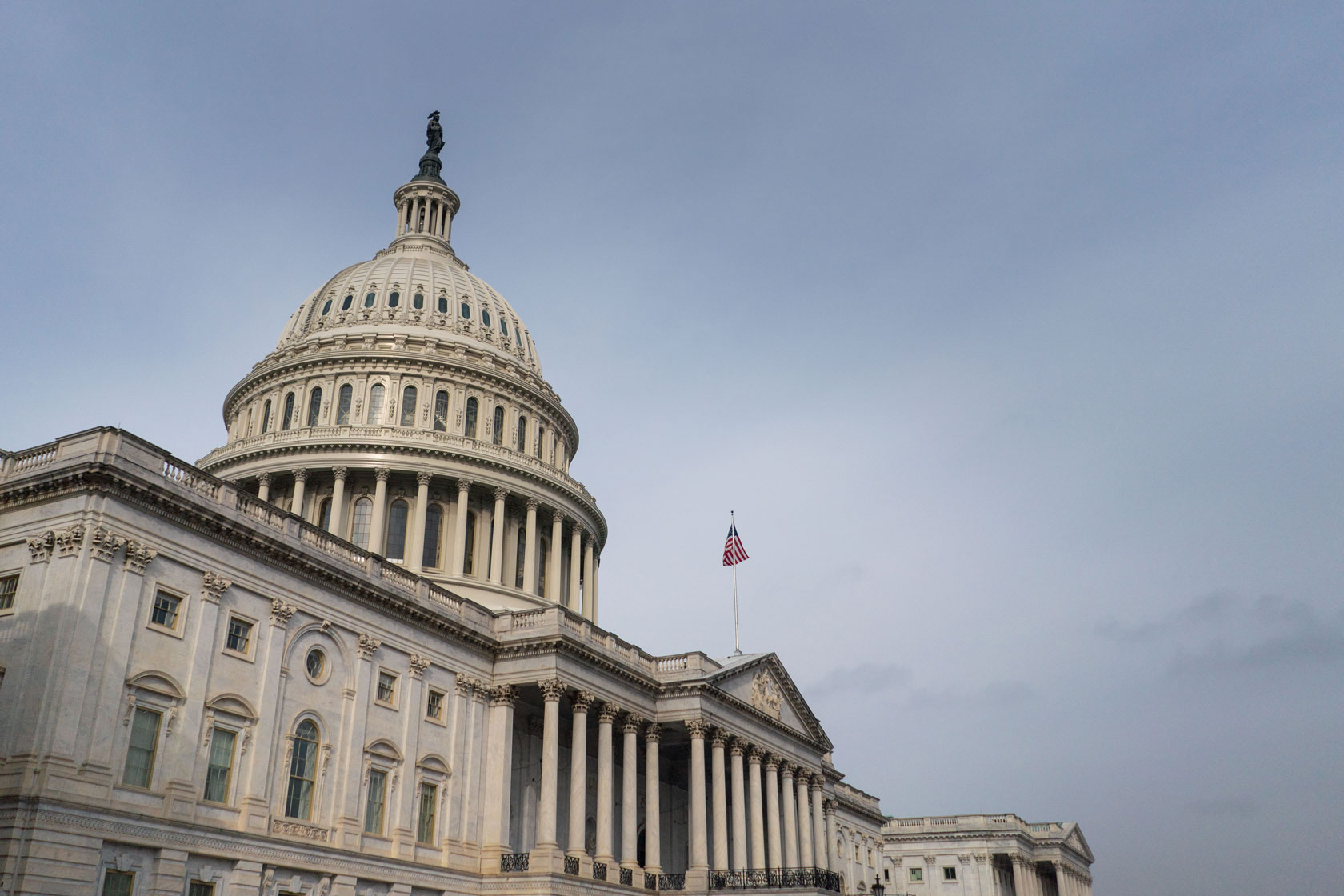 The Capitol dome is seen during the day.