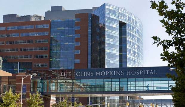 The Johns Hopkins Hospital complex is seen in Baltimore, Maryland, October 2013. (AP/Patrick Semansky)