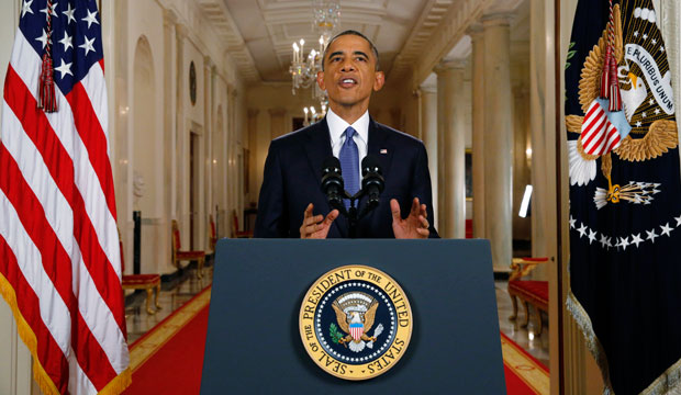 President Barack Obama announces executive actions on immigration during a nationally televised address from the White House in Washington, Thursday, November 20, 2014. (AP/Jim Bourg)