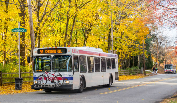 A public transit bus is seen. (Flickr/Jarrett Stewart)