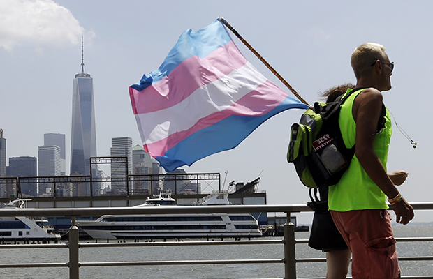 People arrive for a march and rally at the 10th annual Trans Day of Action, June 27, 2014, in New York. (AP/Frank Franklin II)