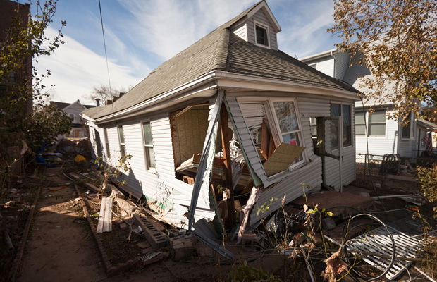 A house in Staten Island, New York, destroyed by Hurricane Sandy. (Flickr/ DVIDSHUB)