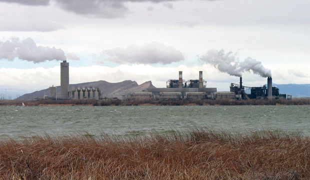 This photo shows the Four Corners Power Plant, one of two coal-fired plants in northwest New Mexico, near Farmington. (AP/Susan Montoya Bryan)
