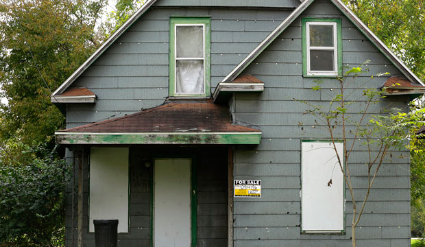 A home is listed for sale near downtown Danville, Illinois. (AP/Seth Perlman)