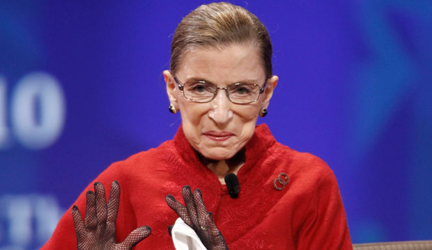 U.S. Supreme Court Justice Ruth Bader Ginsburg speaks at the 2010 Women's Conference in Long Beach, California. (AP/Matt Sayles)