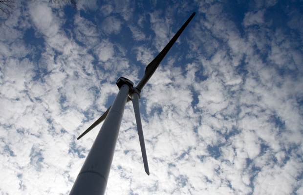A wind turbine is seen at the First Wind project in Sheffield, Vermont. (AP/Toby Talbot)
