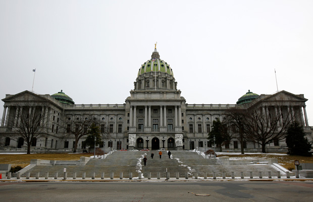 The Pennsylvania Capitol building is seen in  in Harrisburg, Pennsylvania, March 2015. (AP/Matt Rourke)