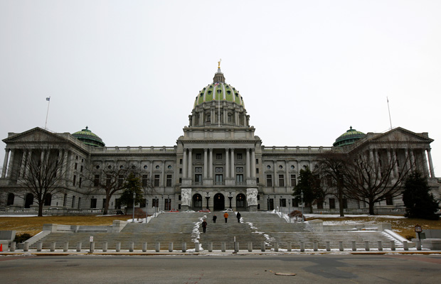 The Pennsylvania Capitol building is seen in in Harrisburg, Pennsylvania, March 2015. (AP/Matt Rourke)