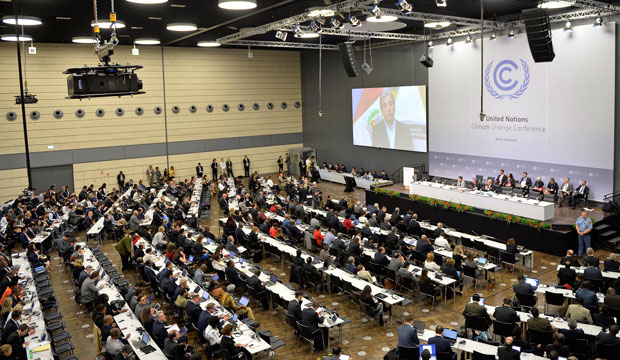 Delegates attend the U.N. Framework Convention on Climate Change in Bonn, Germany, Monday, June 1, 2015. (AP/Martin Meissner)
