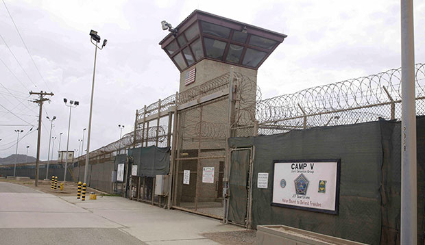 The entrance to Camp 5 and Camp 6 at the U.S. military's Guantanamo Bay detention center is seen at Guantanamo Bay Naval Base in Cuba, June 2014. (AP/Ben Fox)
