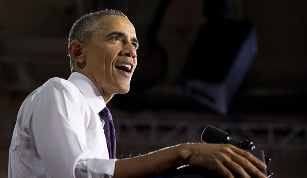 President Barack Obama speaks about the Affordable Care Act in Milwaukee, Wisconsin, on March 3, 2016. (AP/Carolyn Kaster)