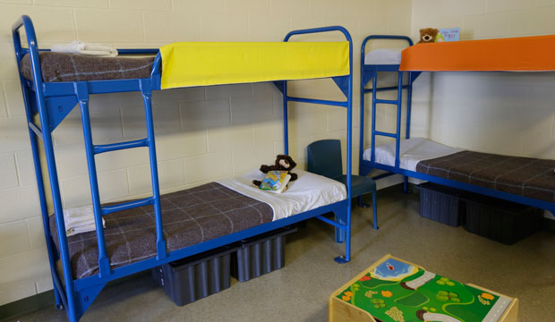 Bunk beds are seen at a Texas detention center on July 31, 2014. (AP/Eric Gay)