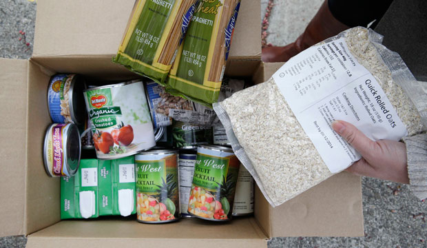 The contents of a prepared box are displayed for a research project in Petaluma, California, on January 8, 2014. (AP/Eric Risberg)