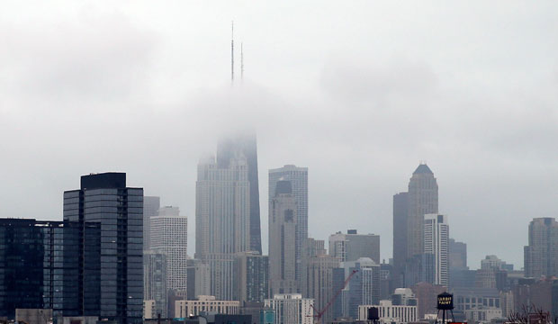 Fog covers the Chicago skyline, April 2016. (AP/Nam Y. Huh)