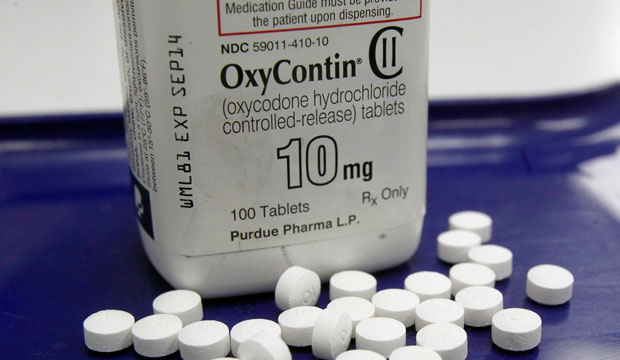 OxyContin pills are displayed at a pharmacy in Montpelier, Vermont. (AP/Toby Talbot)