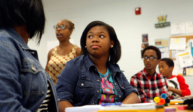 High school students attend a statistics class at Westlake High School in Atlanta, on June 13, 2013. (AP/Jaime Henry-White)