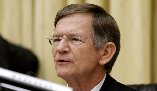 Rep. Lamar Smith (R-TX) speaks on Capitol Hill in Washington, D.C., in June 2012. (AP/Charles Dharapak)