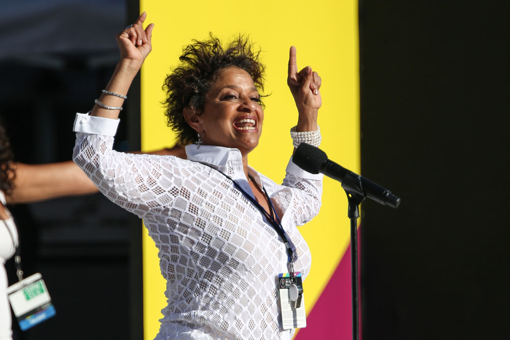 Debbie Allen speaks at the Opening Ceremony of the 2015 Special Olympics World Games on July 25, 2015, in Los Angeles. (AP/Rich Fury)