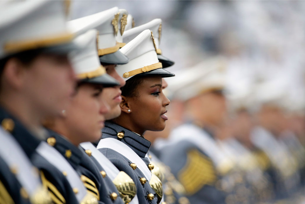 Cadets attend their graduation and commissioning ceremony at the U.S. Military Academy on May 21, 2016. (AP/Mike Groll)