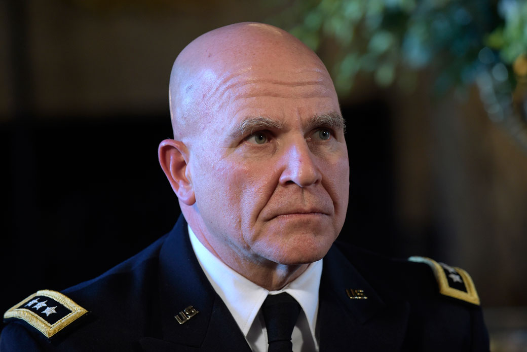 Army Lt. Gen. H.R. McMaster listens as President Donald Trump announces his appointment to national security advisor at Trump's Mar-a-Lago estate in Palm Beach, Florida, Monday, February 20, 2017. (AP/Susan Walsh)