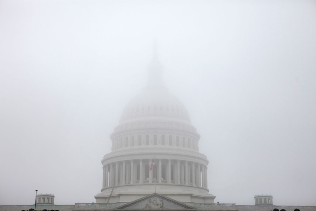 The Capitol Dome is seen in a morning fog in Washington, September 2011. (AP/Jacquelyn Martin)