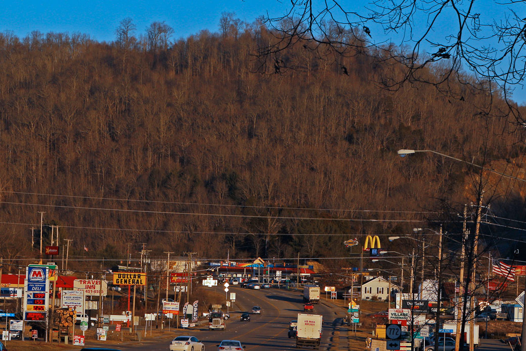 The town of Duffield, Virginia, is shown on February 6, 2015. (AP/Wade Payne)