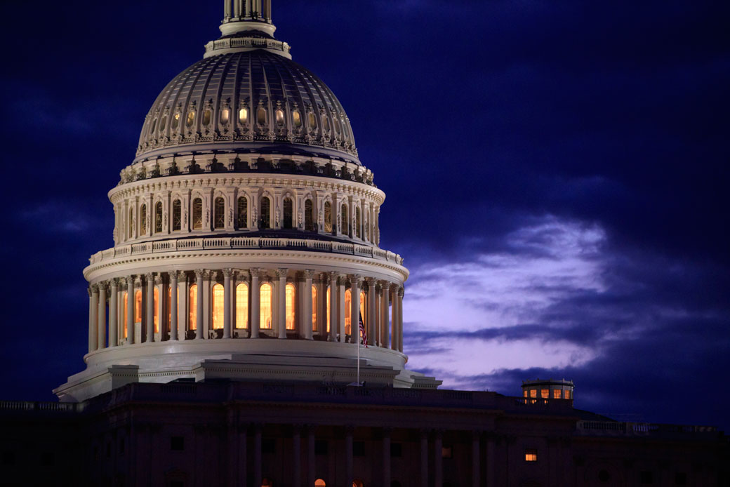 The U.S. Capitol dome is seen at dawn in Washington, March 2017. (AP/ J. Scott Applewhite)