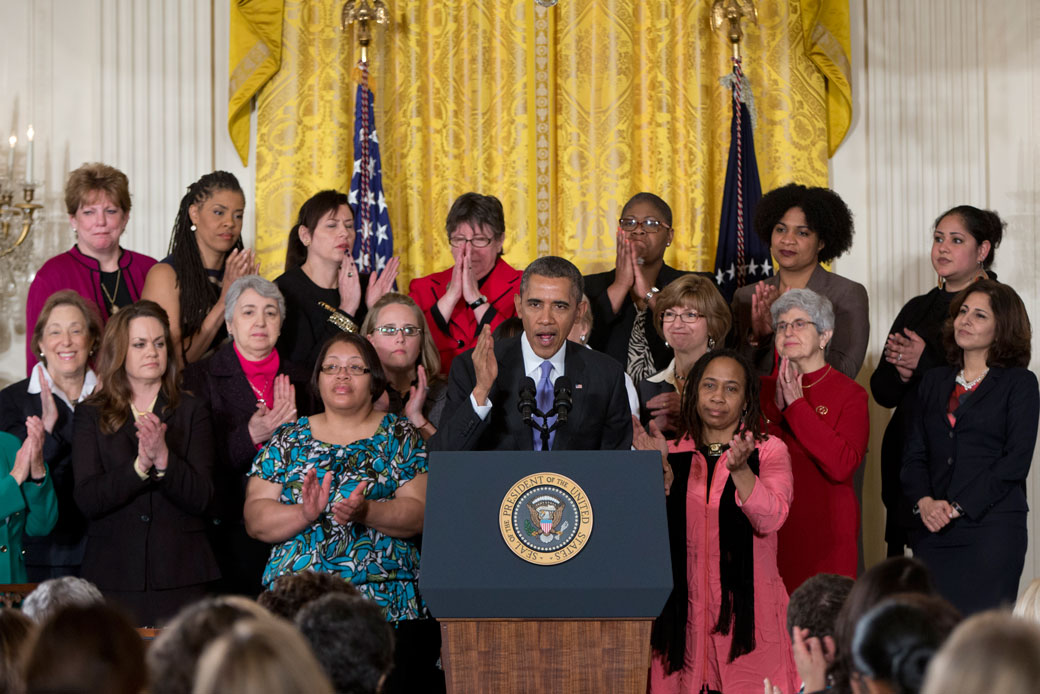 President Barack Obama speaks in the East Room of the White House in Washington, April 2014. (AP/Carolyn Kaster)