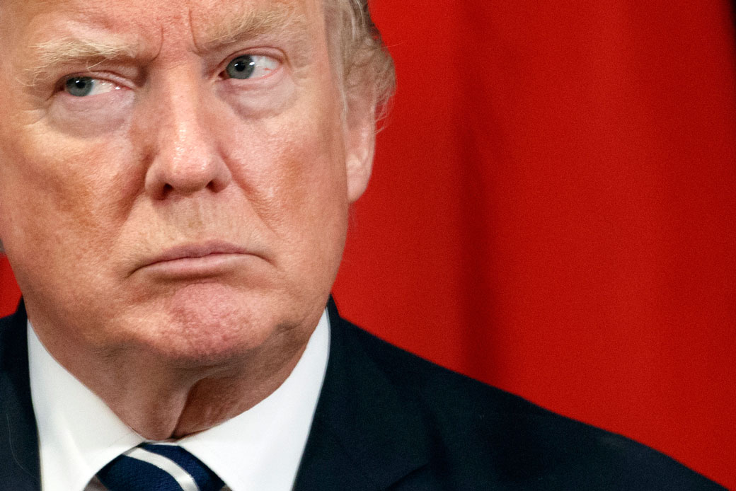 President Donald Trump listens during a meeting,  September 21, 2017. (AP/Evan Vucci)