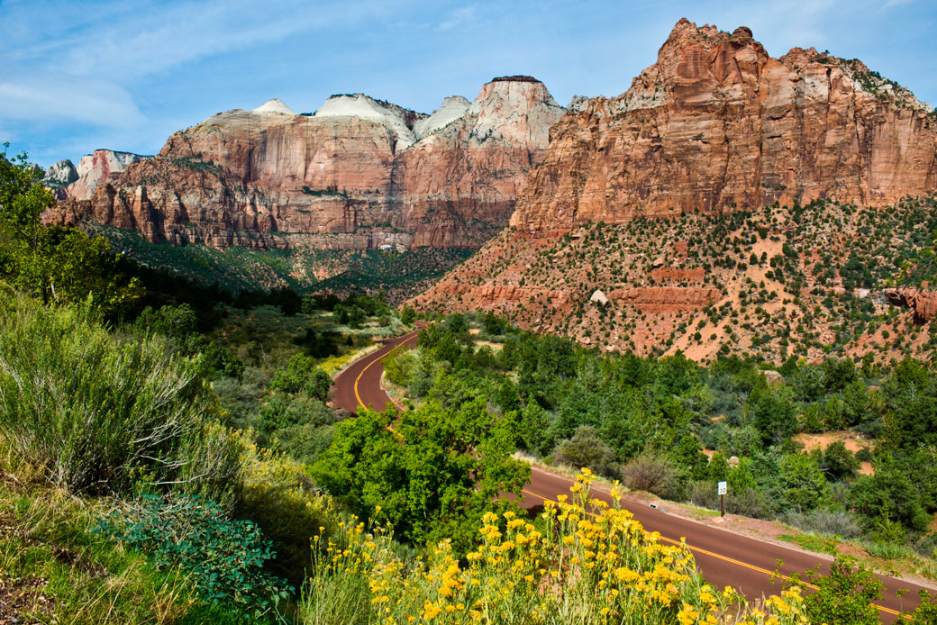 Zion Mount Carmel Canyon Scenic Drive is seen in Zion National Park in Utah. (Getty/Education Images/UIG)