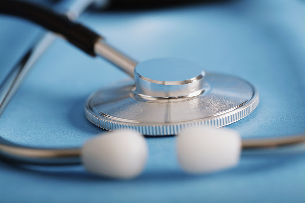 A close-up of a stethoscope. (Getty/Universal Images Group)